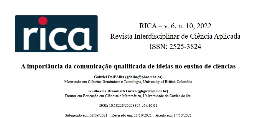 [Original Research Paper] The importance of qualified communication of ideas on science education