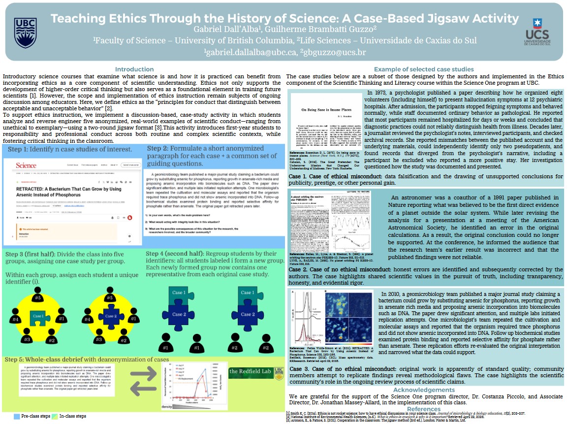 Teaching Ethics Through the History of Science: A Case-Based Jigsaw Activity