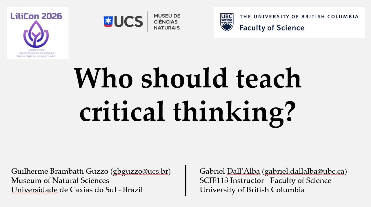 Who should teach critical thinking?